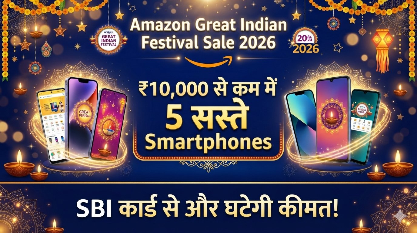 Amazon Great Indian Festival Sale 2026 में ₹10,000 से कम कीमत वाले Itel और Lava Smartphones